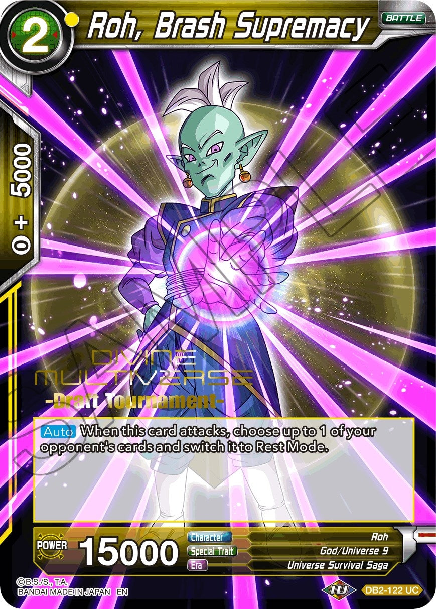 Image for Roh, Brash Supremacy (Divine Multiverse Draft Tournament) (Tournament Promotion Cards) (DB2-122) - Dragon Ball Super: Masters