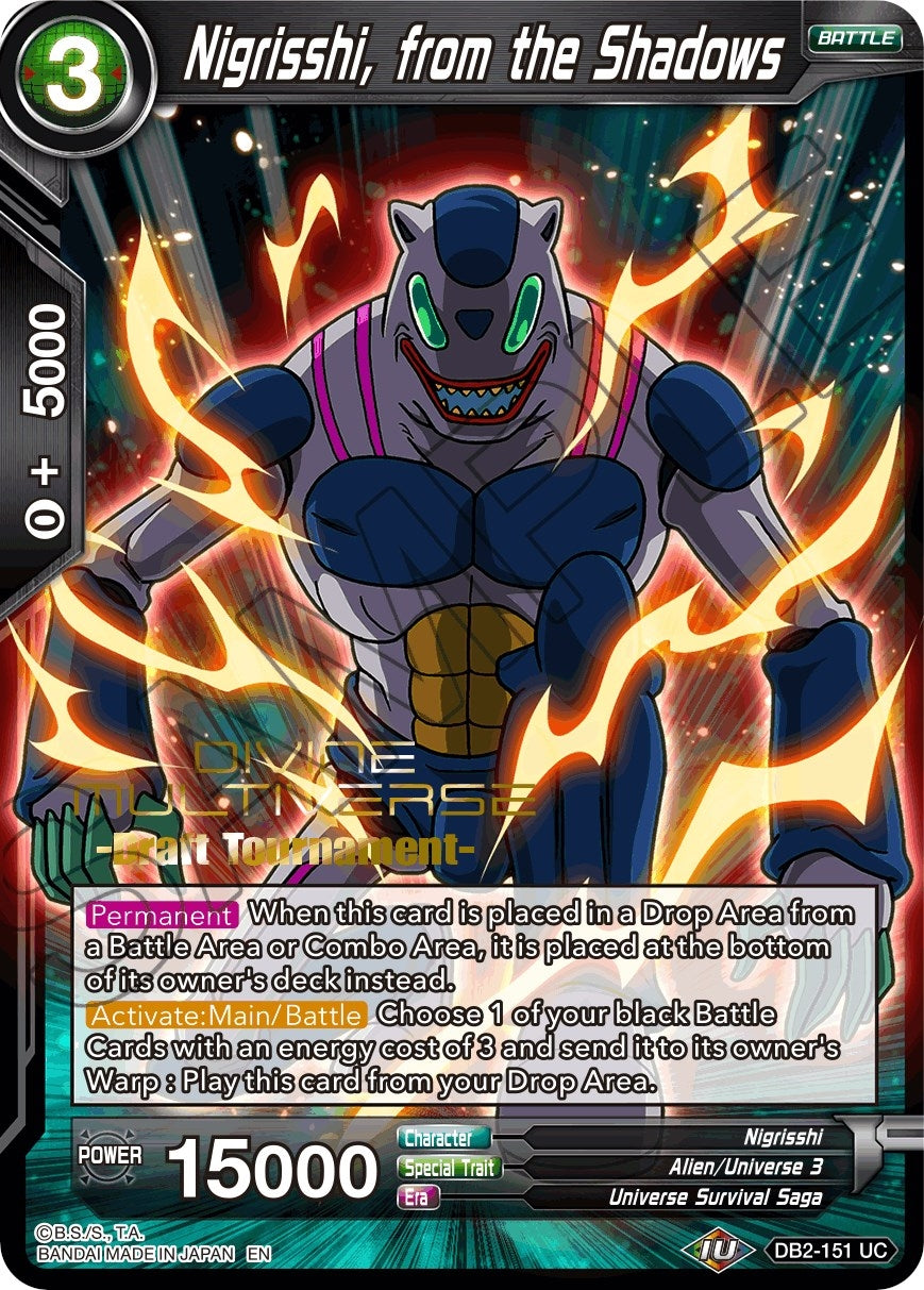Image for Nigrisshi, from the Shadows (Divine Multiverse Draft Tournament) (Tournament Promotion Cards) (DB2-151) - Dragon Ball Super: Masters
