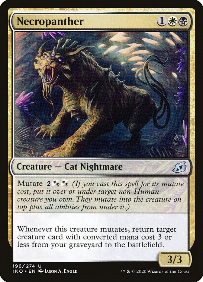 Image for Necropanther (Ikoria: Lair of Behemoths) (196) - Magic: The Gathering