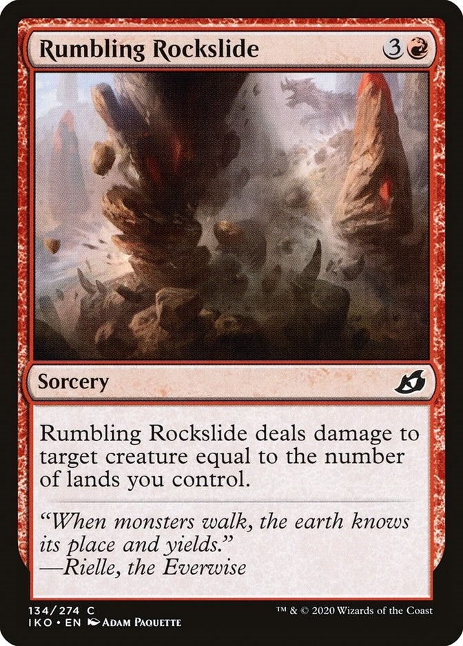 Image for Rumbling Rockslide (Ikoria: Lair of Behemoths) (134) - Magic: The Gathering