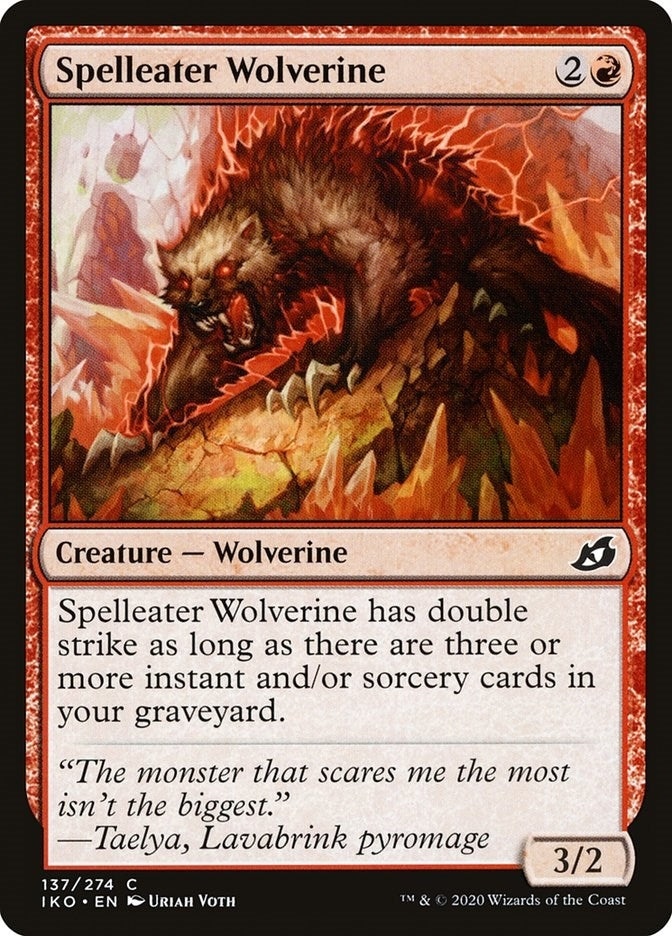 Image for Spelleater Wolverine (Ikoria: Lair of Behemoths) (137) - Magic: The Gathering