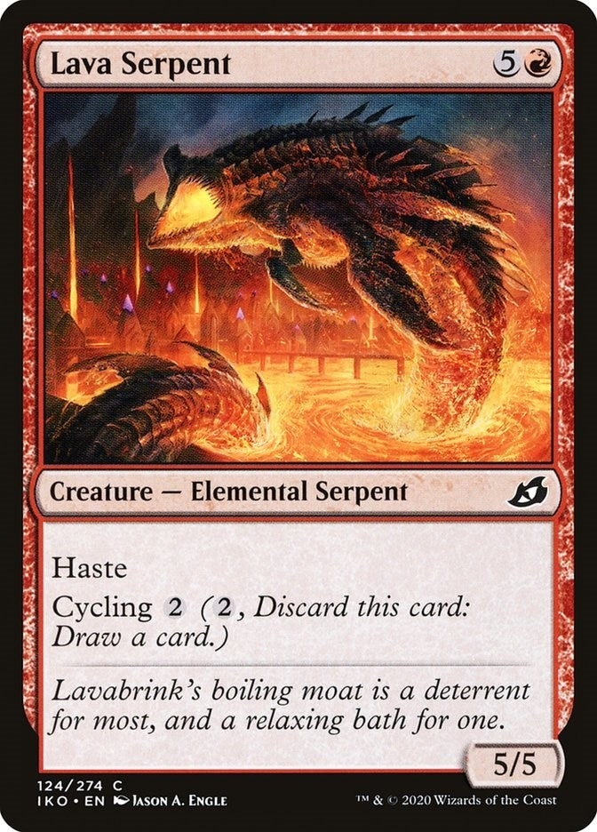 Image for Lava Serpent (Ikoria: Lair of Behemoths) (124) - Magic: The Gathering