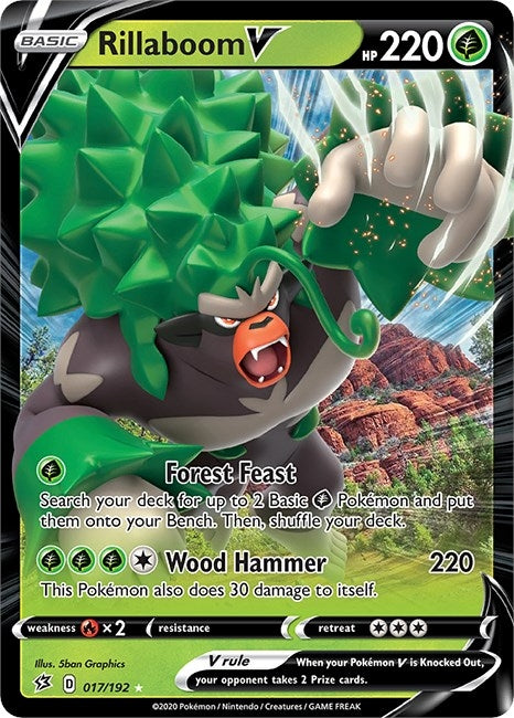 Image for Rillaboom V (SWSH02: Rebel Clash) (017/192) - Pokemon