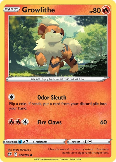 Image for Growlithe (SWSH02: Rebel Clash) (027/192) - Pokemon