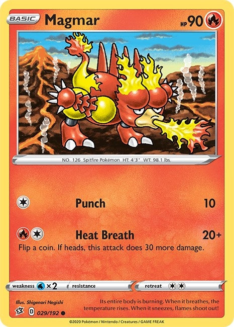 Image for Magmar (SWSH02: Rebel Clash) (029/192) - Pokemon