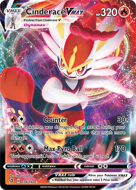 Image for Cinderace VMAX (SWSH02: Rebel Clash) (036/192) - Pokemon