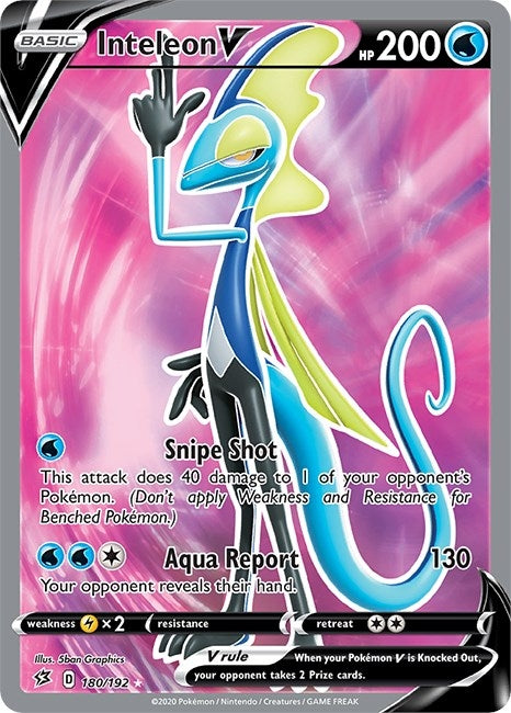Image for Inteleon V (Full Art) (SWSH02: Rebel Clash) (180/192) - Pokemon