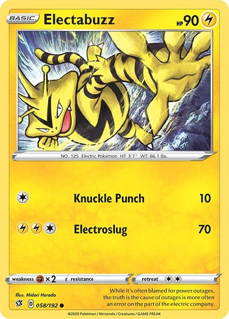 Image for Electabuzz (SWSH02: Rebel Clash) (058/192) - Pokemon