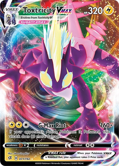Image for Toxtricity VMAX (SWSH02: Rebel Clash) (071/192) - Pokemon