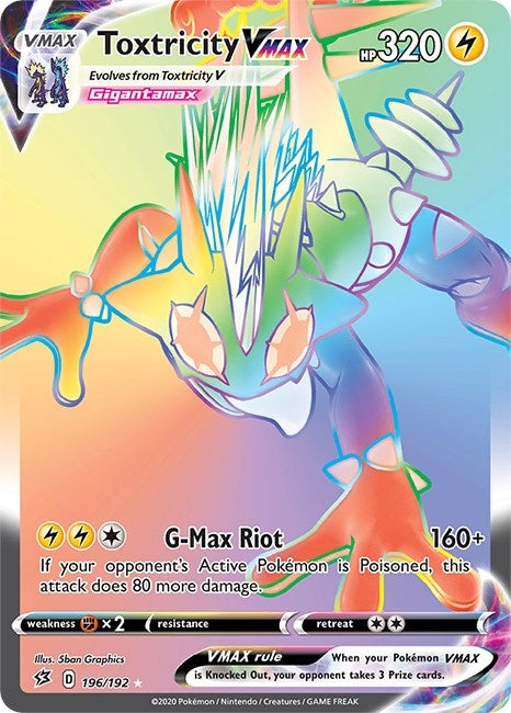 Image for Toxtricity VMAX (Secret) (SWSH02: Rebel Clash) (196/192) - Pokemon