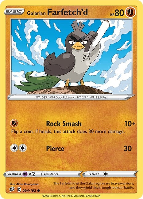 Image for Galarian Farfetch'd (SWSH02: Rebel Clash) (094/192) - Pokemon