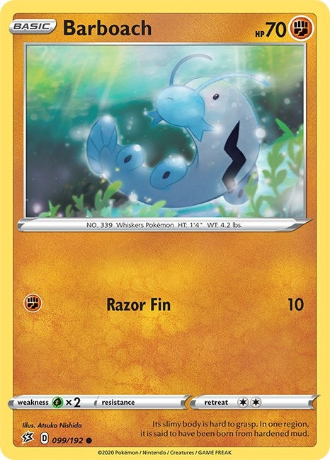 Image for Barboach (SWSH02: Rebel Clash) (099/192) - Pokemon