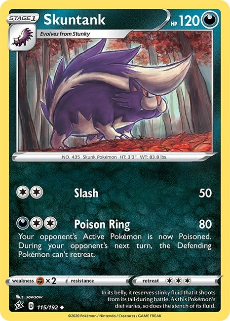 Image for Skuntank (SWSH02: Rebel Clash) (115/192) - Pokemon