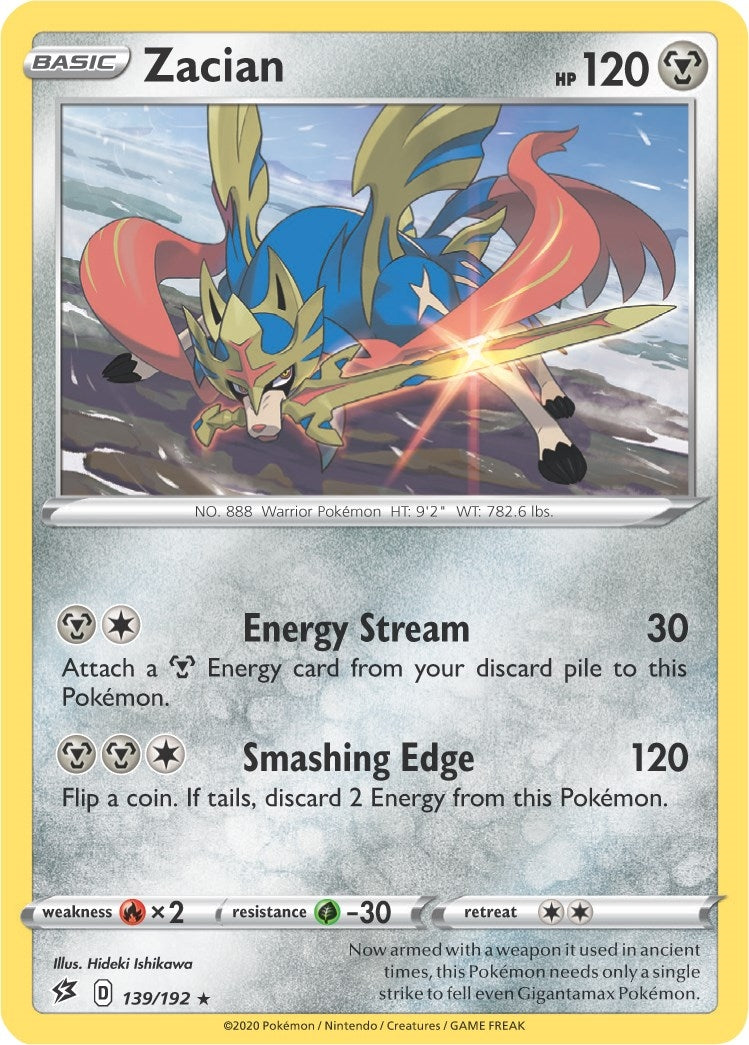 Image for Zacian - 139/192 (Cracked Ice Holo) (Deck Exclusives) (139/192) - Pokemon