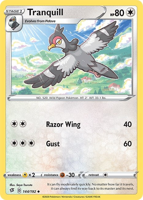Image for Tranquill (SWSH02: Rebel Clash) (144/192) - Pokemon