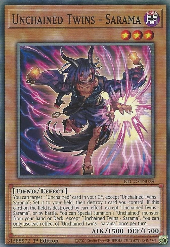Image for Unchained Twins - Sarama (Eternity Code) (ETCO-EN029) - YuGiOh