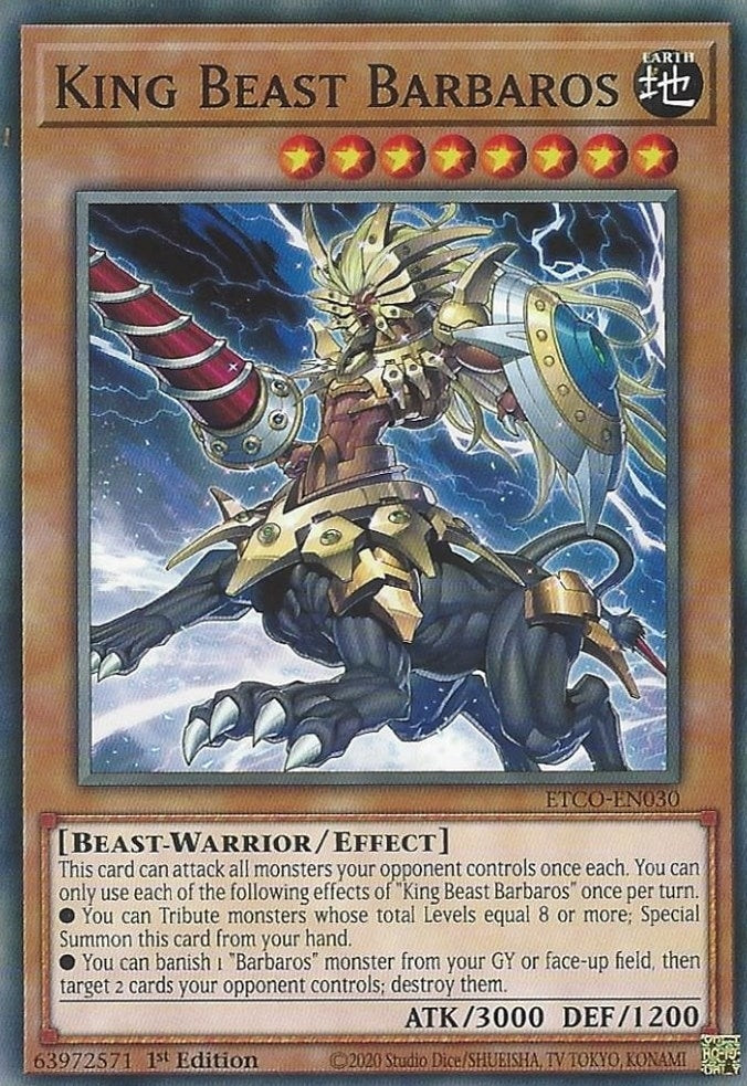 Image for King Beast Barbaros (Eternity Code) (ETCO-EN030) - YuGiOh