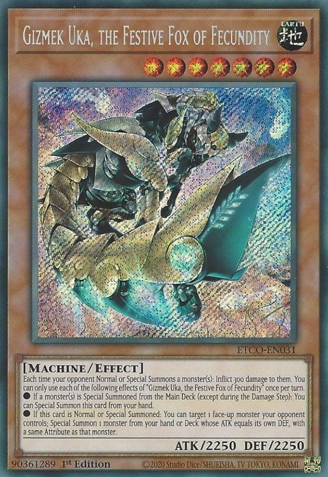 Image for Gizmek Uka, the Festive Fox of Fecundity (Eternity Code) (ETCO-EN031) - YuGiOh