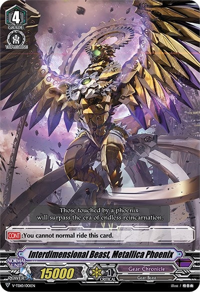 Image for Interdimensional Beast, Metallica Phoenix (V-TD10: Chronojet) (V-TD10/001EN) - Cardfight Vanguard