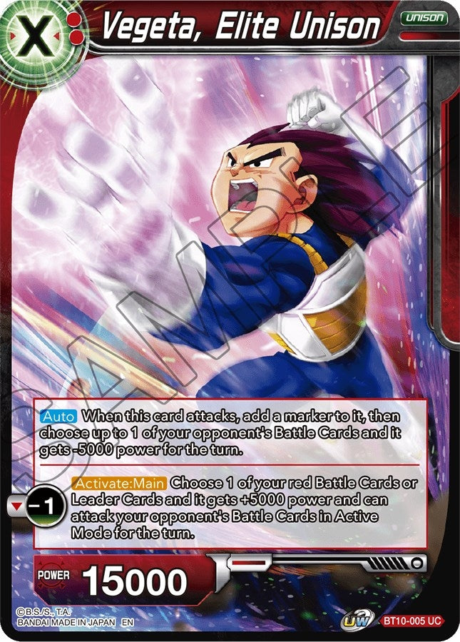 Image for Vegeta, Elite Unison (Rise of the Unison Warrior) (BT10-005) - Dragon Ball Super: Masters