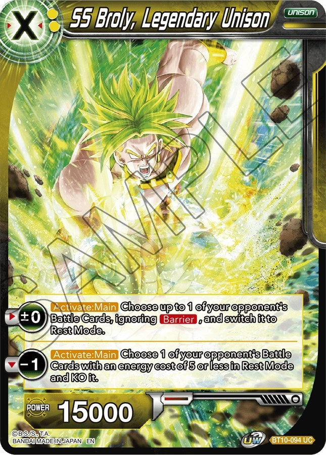 Image for SS Broly, Legendary Unison (Rise of the Unison Warrior) (BT10-094) - Dragon Ball Super: Masters