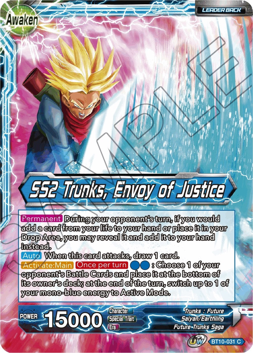 Image for Trunks // SS2 Trunks, Envoy of Justice (Rise of the Unison Warrior) (BT10-031) - Dragon Ball Super: Masters