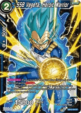 Image for SSB Vegeta, Heroic Warrior (Rise of the Unison Warrior) (SD12-04) - Dragon Ball Super: Masters