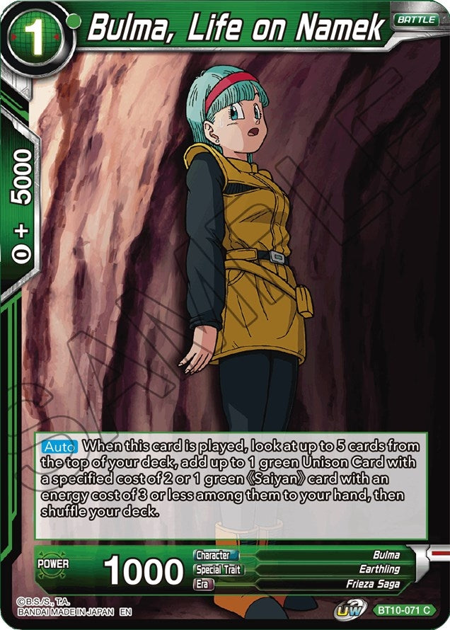 Image for Bulma, Life on Namek (Rise of the Unison Warrior) (BT10-071) - Dragon Ball Super: Masters