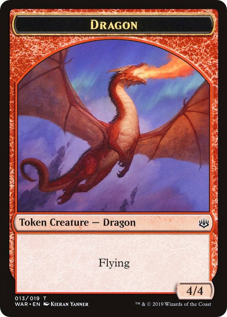 Image for Dragon // Spirit Double-Sided Token (Challenger 2020) (Unique and Miscellaneous Promos) (13 // 1) - Magic: The Gathering