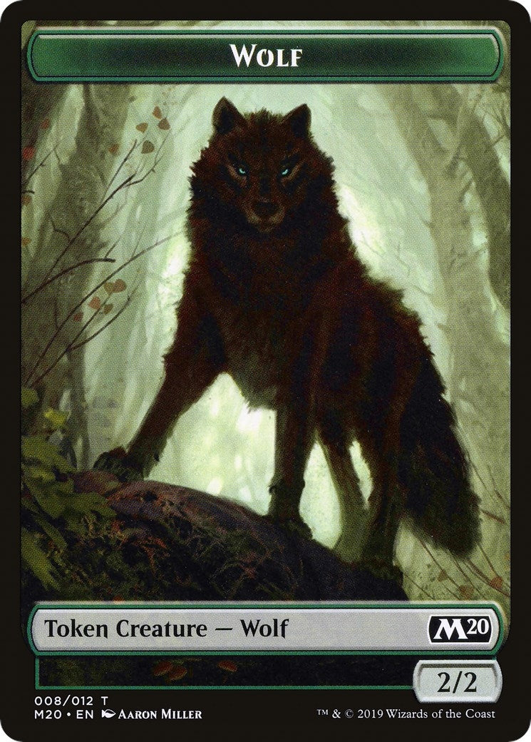 Image for Wolf Double-Sided Token (Challenger 2020) (Unique and Miscellaneous Promos) (8) - Magic: The Gathering