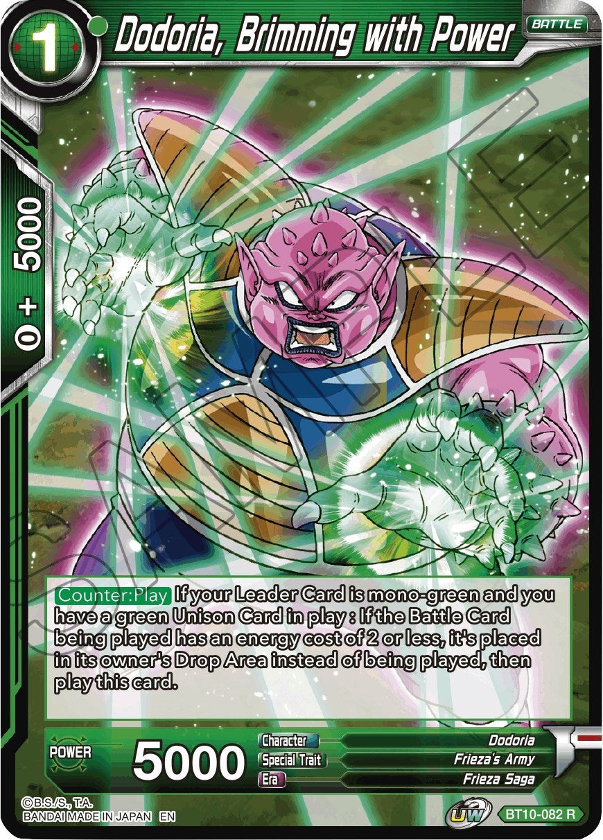 Image for Dodoria, Brimming with Power (Rise of the Unison Warrior) (BT10-082) - Dragon Ball Super: Masters