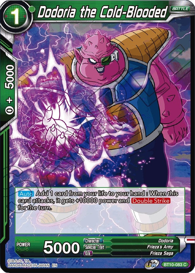 Image for Dodoria the Cold-Blooded (Rise of the Unison Warrior) (BT10-083) - Dragon Ball Super: Masters
