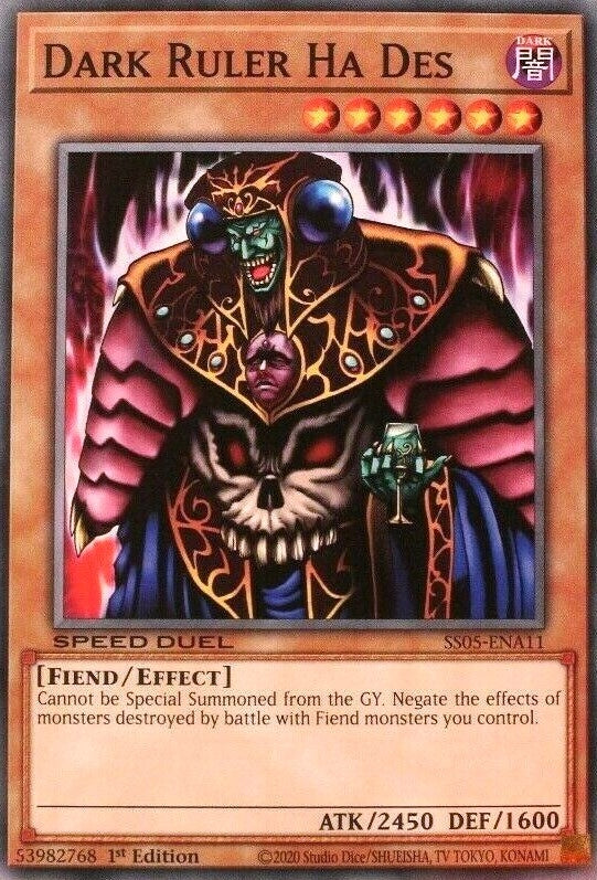 Image for Dark Ruler Ha Des (Speed Duel Decks: Twisted Nightmares) (SS05-ENA11) - YuGiOh