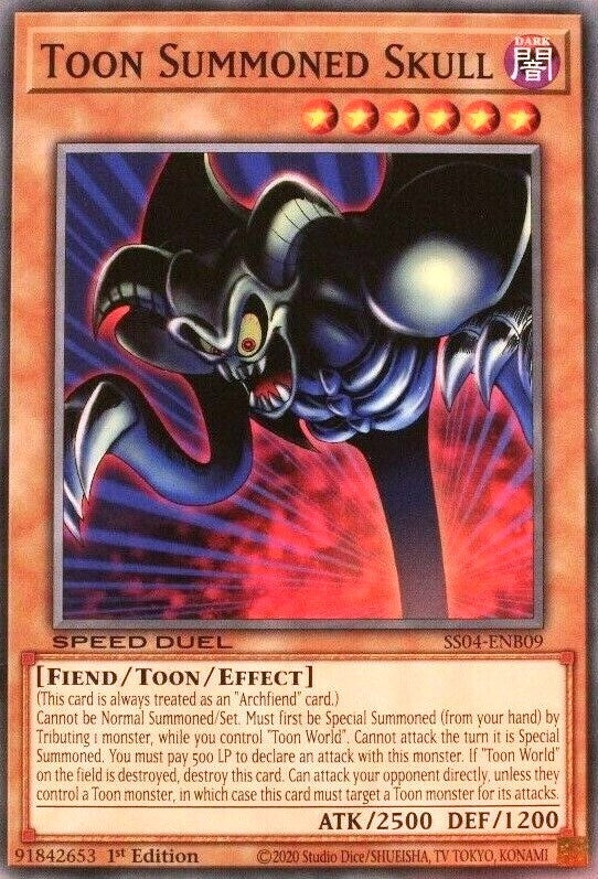 Image for Toon Summoned Skull (Speed Duel Decks: Match of the Millennium) (SS04-ENB09) - YuGiOh
