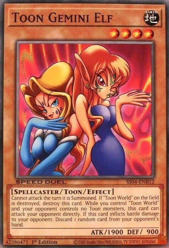 Image for Toon Gemini Elf (Speed Duel Decks: Match of the Millennium) (SS04-ENB12) - YuGiOh