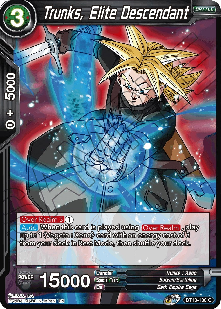 Image for Trunks, Elite Descendant (Rise of the Unison Warrior) (BT10-130) - Dragon Ball Super: Masters