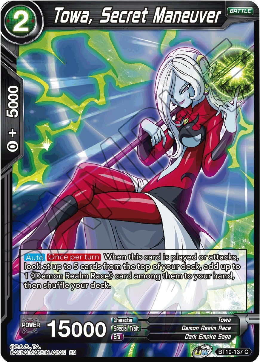 Image for Towa, Secret Maneuver (Rise of the Unison Warrior) (BT10-137) - Dragon Ball Super: Masters