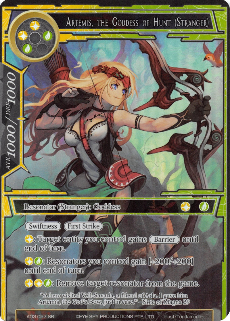 Image for Artemis, the Goddess of Hunt (Stranger) (Full Art) (Alice Origin III) (AO3-057) - Force of Will