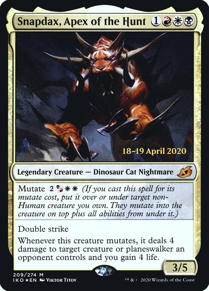Image for Snapdax, Apex of the Hunt (Prerelease Cards) (209) - Magic: The Gathering