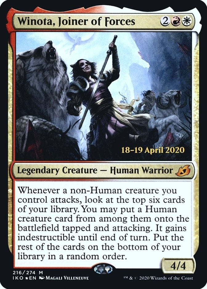 Image for Winota, Joiner of Forces (Prerelease Cards) (216) - Magic: The Gathering