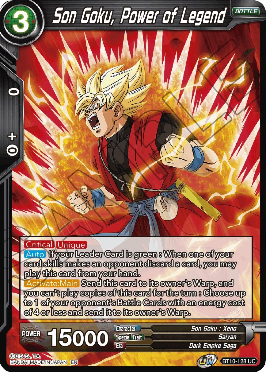 Image for Son Goku, Power of Legend (Rise of the Unison Warrior) (BT10-128) - Dragon Ball Super: Masters