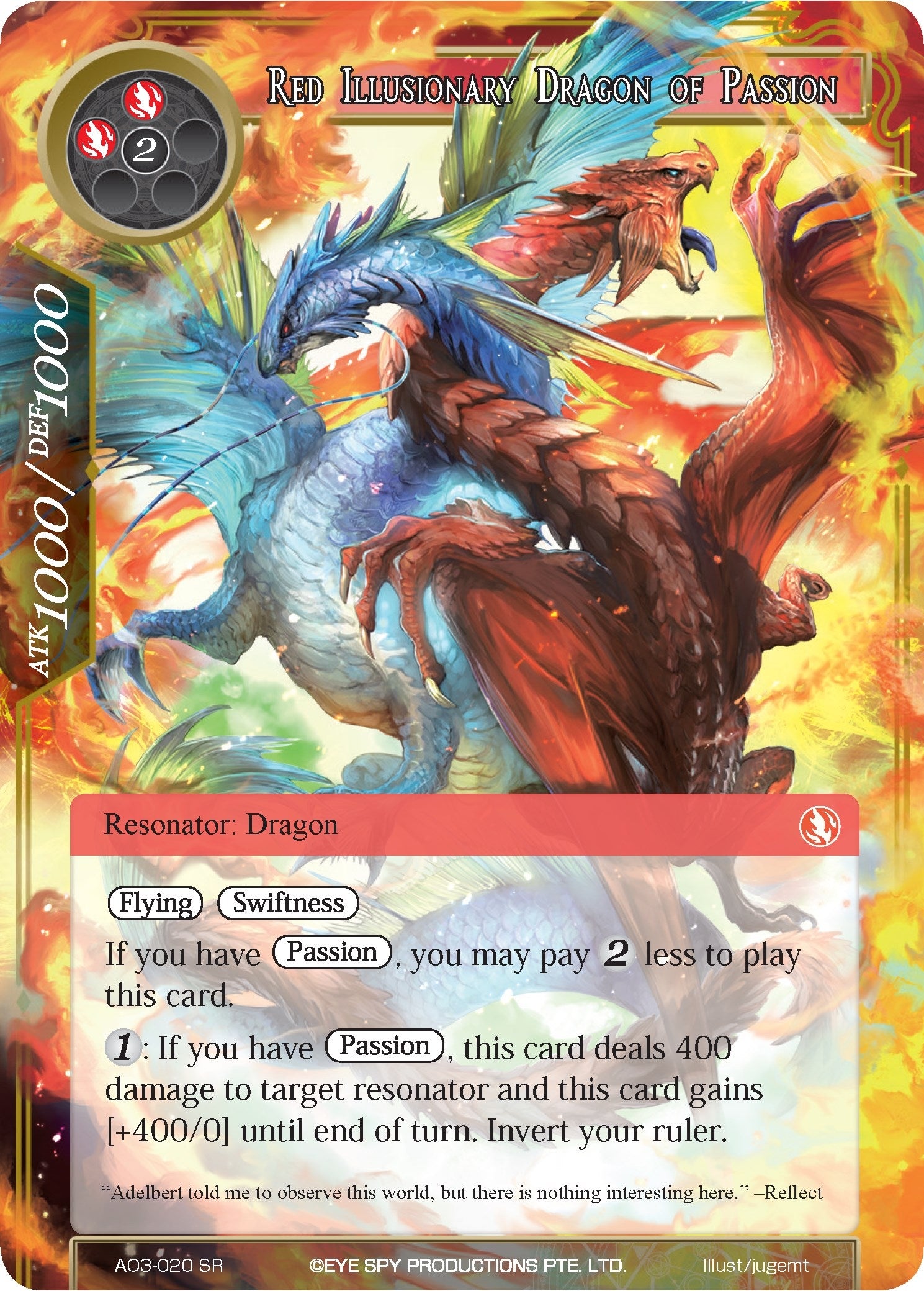 Image for Red Illusionary Dragon of Passion (Alice Origin III) (AO3-020) - Force of Will