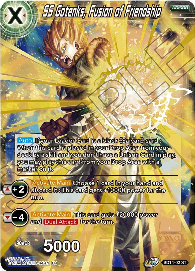 Image for SS Gotenks, Fusion of Friendship (Rise of the Unison Warrior) (SD14-02) - Dragon Ball Super: Masters