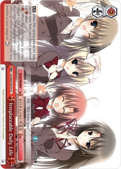 Image for Irreplaceable Daily Life (Fujimi Fantasia Bunko) (Fsi/W65-E070 CC) - Weiss Schwarz