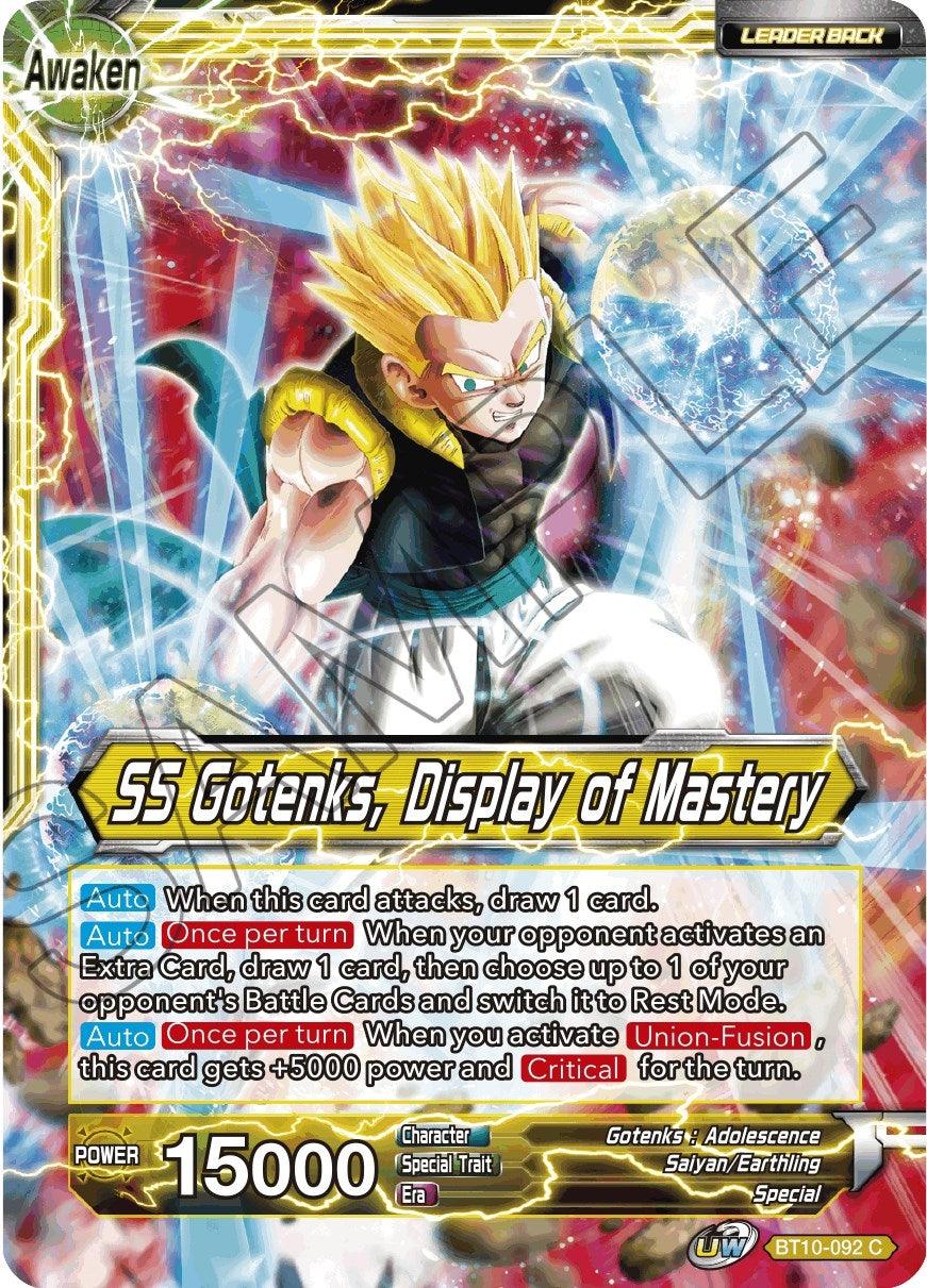Image for Gotenks // SS Gotenks, Display of Mastery (Rise of the Unison Warrior) (BT10-092) - Dragon Ball Super: Masters