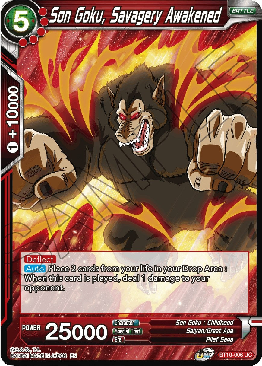 Image for Son Goku, Savagery Awakened (Rise of the Unison Warrior) (BT10-006) - Dragon Ball Super: Masters