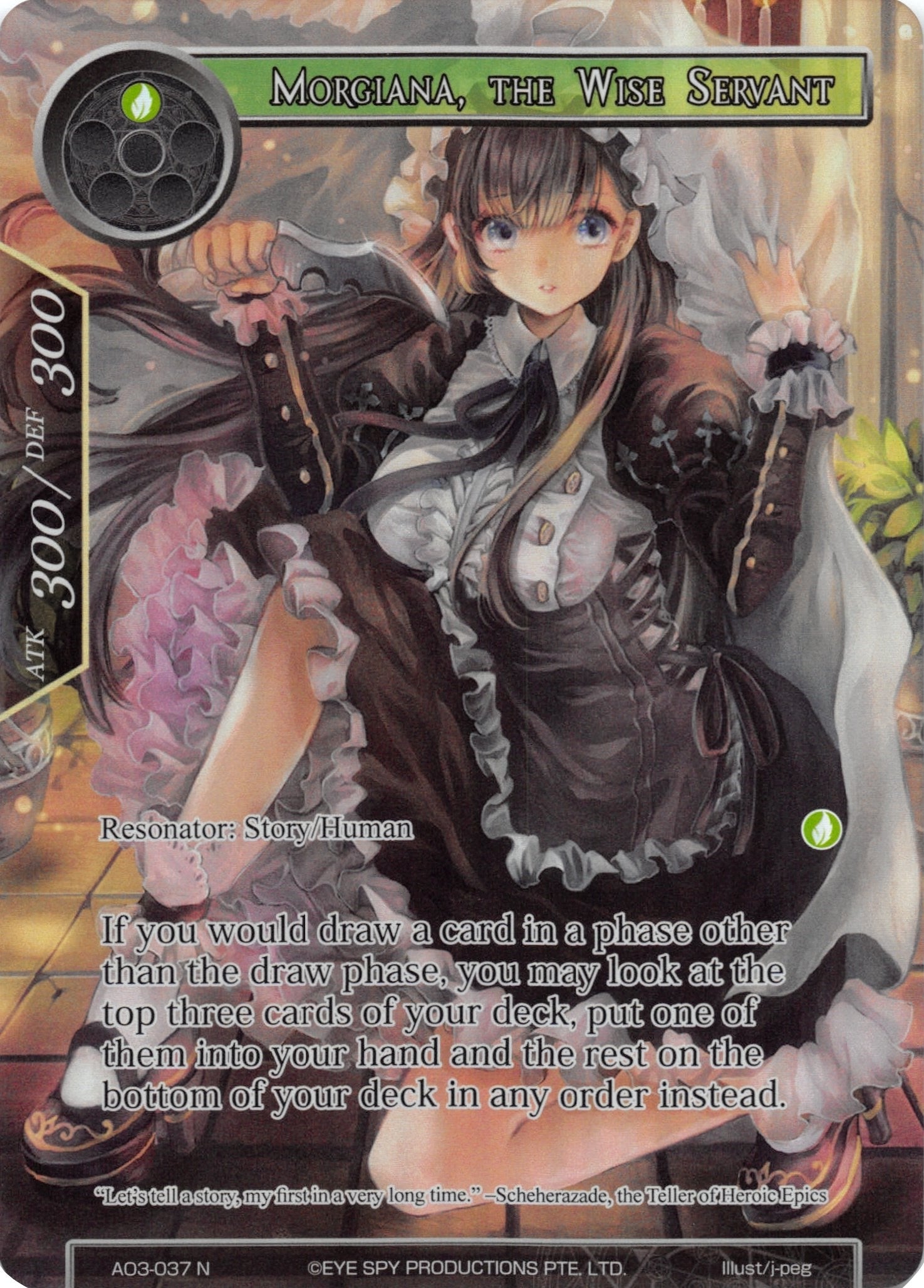 Image for Morgiana, the Wise Servant (Full Art) (Alice Origin III) (AO3-037) - Force of Will