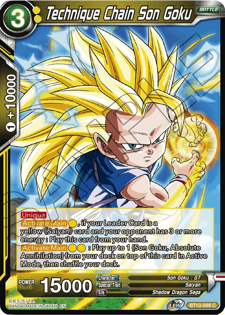 Image for Technique Chain Son Goku (Rise of the Unison Warrior) (BT10-098) - Dragon Ball Super: Masters