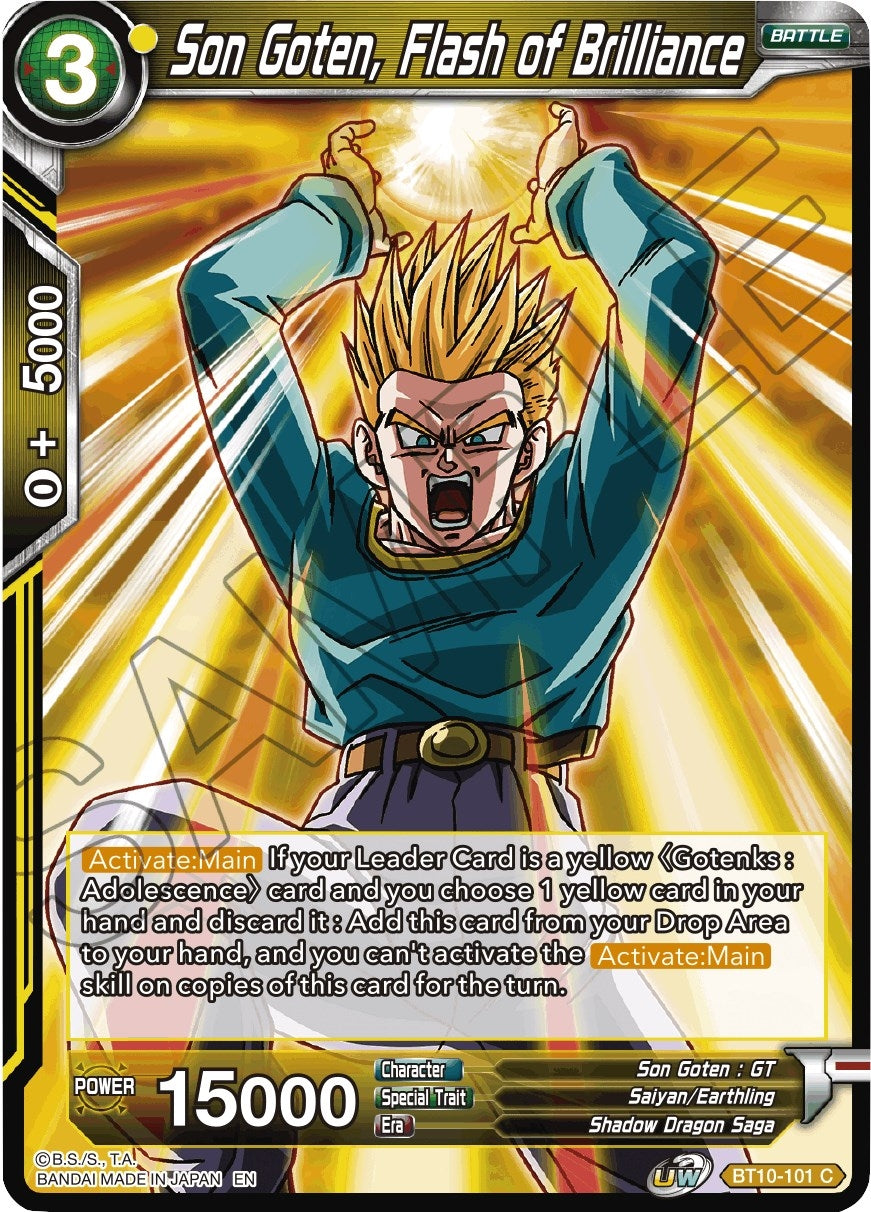 Image for Son Goten, Flash of Brilliance (Rise of the Unison Warrior) (BT10-101) - Dragon Ball Super: Masters