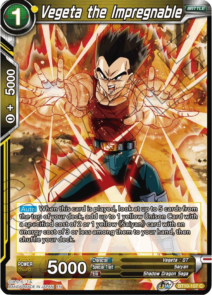 Image for Vegeta the Impregnable (Rise of the Unison Warrior) (BT10-107) - Dragon Ball Super: Masters